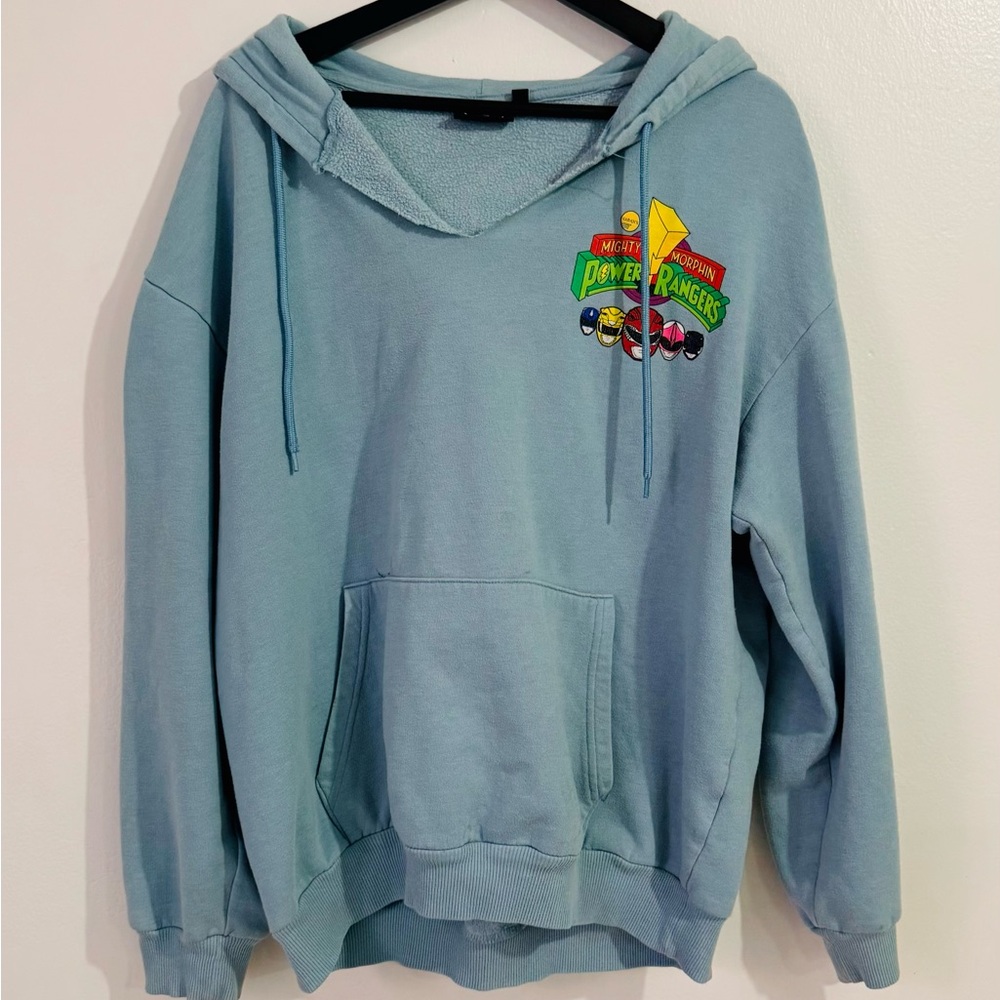 Mighty Morphin Power Rangers Retro Pullover Men’s Hoodie Sweatshirt Size XL